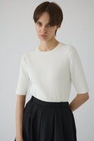 【リムアーク/RIM.ARK】のCompact knit tops/ニット 人気、トレンドファッション・服の通販 founy(ファニー) ファッション Fashion レディースファッション Fashion for Women トップス・カットソー Cut & Sew Tops ニット Knit Tops & Sweaters カジュアルプルオーバー・ニットトップス Pullovers & Knit Tops / Casual Pullovers インナー Innerwear サマー Summer, Summer Style ジャケット Jacket, Outerwear ベーシック Basic, Essential エレガント 上品 Elegant 夏 Summer |ID:prp329100004431452