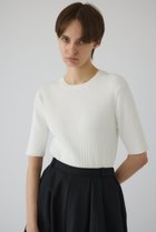 【リムアーク/RIM.ARK】のCompact knit tops/ニット 人気、トレンドファッション・服の通販 founy(ファニー) ファッション Fashion レディースファッション Fashion for Women トップス・カットソー Cut & Sew Tops ニット Knit Tops & Sweaters カジュアルプルオーバー・ニットトップス Pullovers & Knit Tops / Casual Pullovers インナー Innerwear サマー Summer, Summer Style ジャケット Jacket, Outerwear ベーシック Basic, Essential エレガント 上品 Elegant 夏 Summer thumbnail ホワイト|ID: prp329100004431452 ipo3291000000032961241