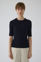【リムアーク/RIM.ARK】のCompact knit tops/ニット 人気、トレンドファッション・服の通販 founy(ファニー) ファッション Fashion レディースファッション Fashion for Women トップス・カットソー Cut & Sew Tops ニット Knit Tops & Sweaters カジュアルプルオーバー・ニットトップス Pullovers & Knit Tops / Casual Pullovers インナー Innerwear サマー Summer, Summer Style ジャケット Jacket, Outerwear ベーシック Basic, Essential エレガント 上品 Elegant 夏 Summer thumbnail ネイビー|ID: prp329100004431452 ipo3291000000032961248