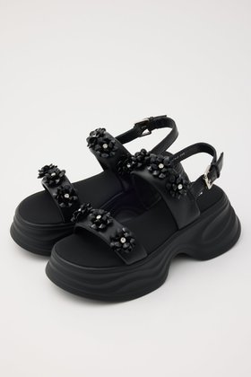 【スタッカート/STACCATO】のフラワーソリッドボリュームサンダル 人気、トレンドファッション・服の通販 founy(ファニー) ファッション Fashion レディースファッション Fashion for Women サンダル Sandals, Summer Shoes フラワー Flower, Floral |ID:prp329100004431461