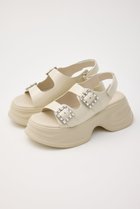 【スタッカート/STACCATO】のジャスパーボリュームソールサンダル 人気、トレンドファッション・服の通販 founy(ファニー) ファッション Fashion レディースファッション Fashion for Women エレガント 上品 Elegant ガラス Glass, Glassware サンダル Sandals, Summer Shoes ストーン Stone, Gem-Like thumbnail ホワイト|ID: prp329100004431462 ipo3291000000034939841