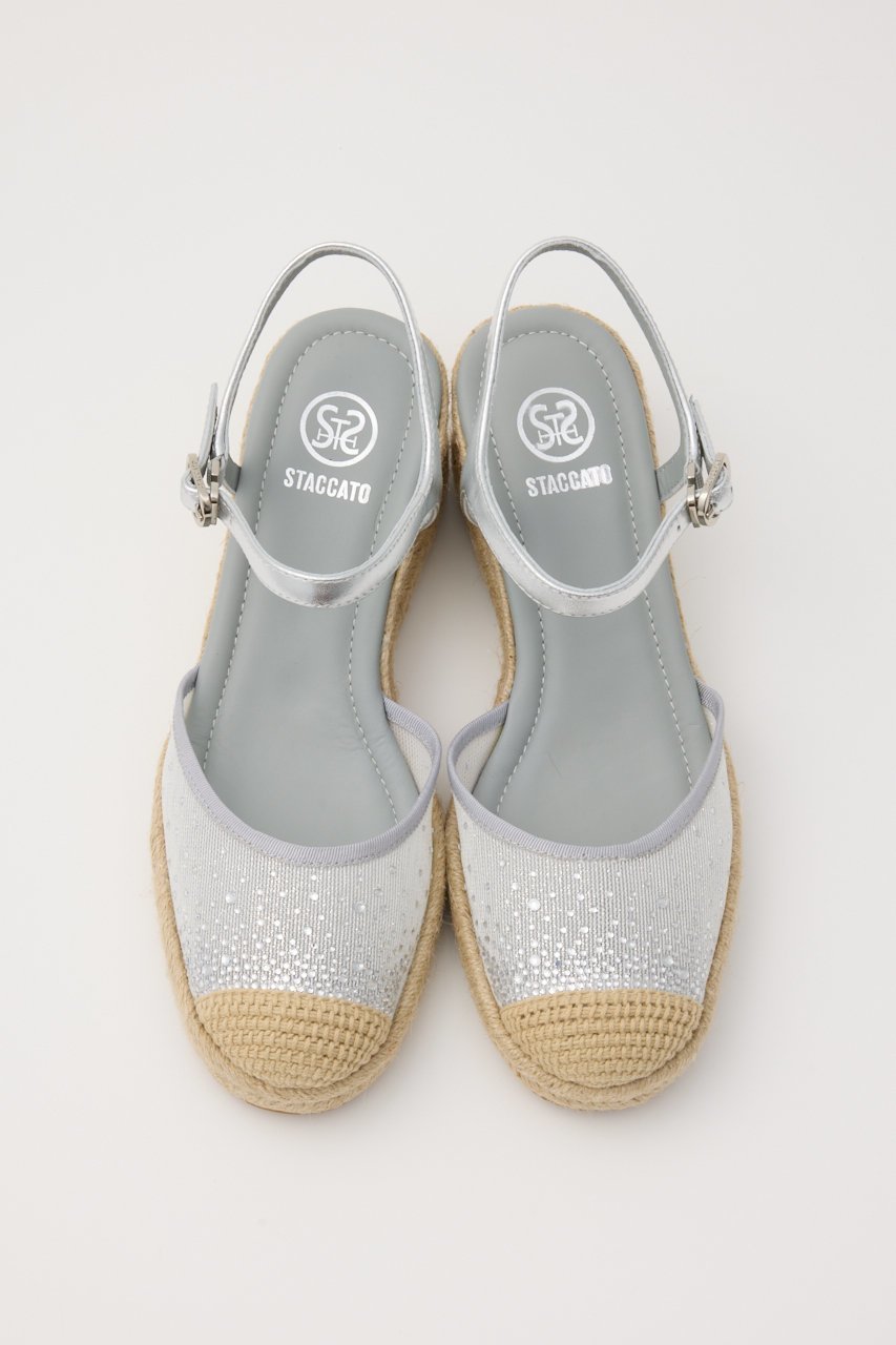 【スタッカート/STACCATO】のナーナウェッジソールエスパドリーユサンダル 人気、トレンドファッション・服の通販 founy(ファニー) 　ファッション　Fashion　レディースファッション　Fashion for Women　インソール　Shoe Insole　サンダル　Sandals, Summer Shoes　ストーン　Stone, Gem-Like　メッシュ　Mesh, Net Fabric　other-3|ID: prp329100004431464 ipo3291000000034939443