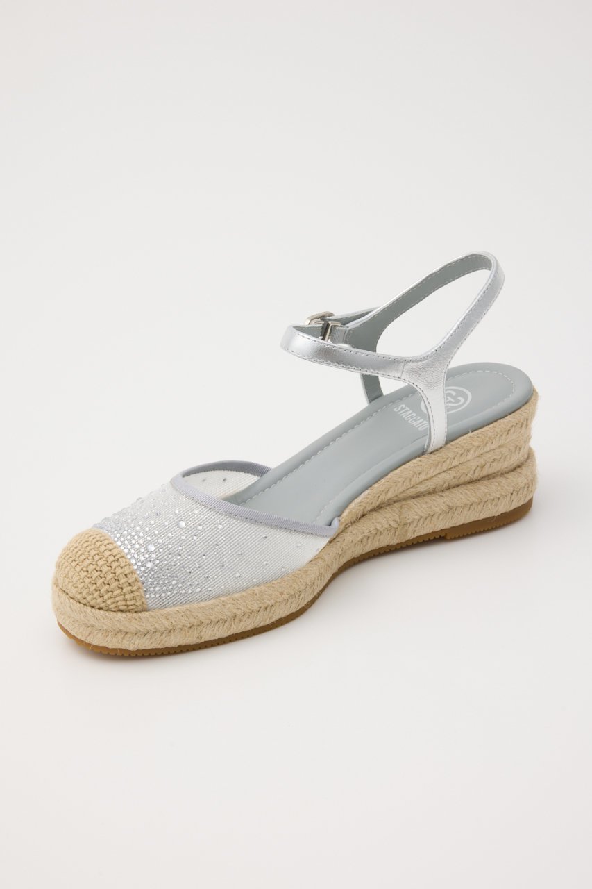 【スタッカート/STACCATO】のナーナウェッジソールエスパドリーユサンダル 人気、トレンドファッション・服の通販 founy(ファニー) 　ファッション　Fashion　レディースファッション　Fashion for Women　インソール　Shoe Insole　サンダル　Sandals, Summer Shoes　ストーン　Stone, Gem-Like　メッシュ　Mesh, Net Fabric　other-8|ID: prp329100004431464 ipo3291000000034939451