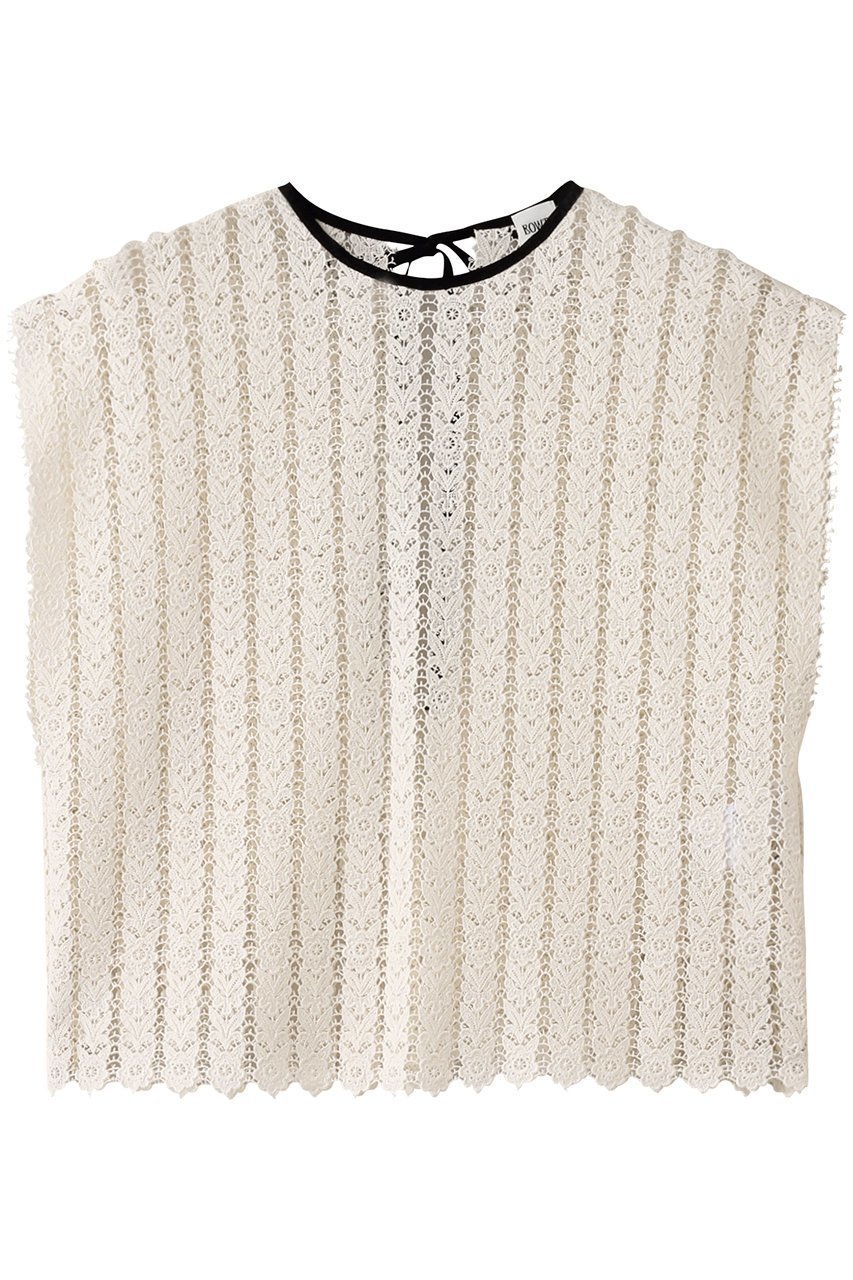 【バウト/BOWTE】のSWISS MAKER S レーストップス インテリア・キッズ・メンズ・レディースファッション・服の通販 founy(ファニー) 　ファッション　Fashion　レディースファッション　Fashion for Women　トップス・カットソー　Cut & Sew Tops　キャミソール&ノースリーブ　Camisoles & Sleeveless Tops　シャツ・ブラウス・オフィスカジュアル　Elegant Blouses & Button-Ups　ノースリーブ　Sleeveless, No-Sleeve　フェミニン　Feminine, Girly　リボン　Ribbon, Bow　レース　Lace, Lace Fabric　アイボリー|ID: prp329100004431467 ipo3291000000032853172