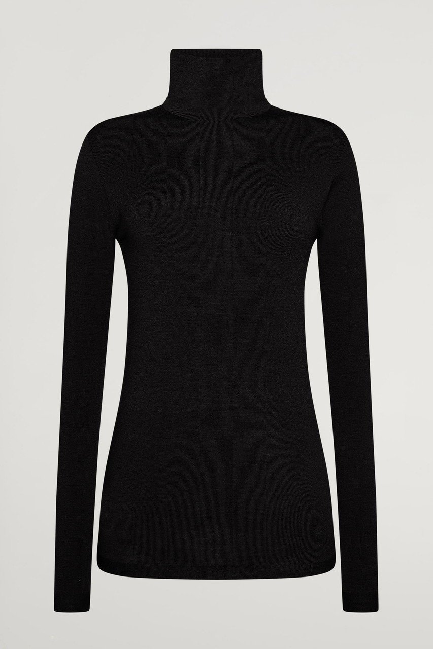 【ウォルフォード/Wolford】の53325 THE MERINO TOP LONG SLEEVES タートルネックトップ インテリア・キッズ・メンズ・レディースファッション・服の通販 founy(ファニー) 　ファッション　Fashion　レディースファッション　Fashion for Women　トップス・カットソー　Cut & Sew Tops　シャツ・ブラウス・オフィスカジュアル　Elegant Blouses & Button-Ups　ロングTシャツ・Tシャツ　Longline T-Shirts & Tees　カットソー・ベーシックTシャツ　Cut-and-Sewn Tops / Stretch Tees & Basics　タートルネック・ハイネックトップス　Turtlenecks & High-Neck Tops　なめらか　Smooth, Silky Texture　インナー　Innerwear　スリーブ　Sleeve, Long Sleeve / Short Sleeve　タートル　Turtleneck, Turtle Collar　タートルネック　Turtleneck, High Neck　フィット　Fit, Slim Fit　ロング　Long, Long-Length　ブラック|ID: prp329100004431485 ipo3291000000032837226