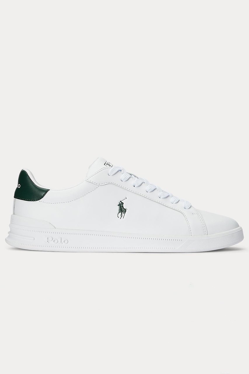 【ラルフローレン/RALPH LAUREN / MEN】の【MEN】【POLO RALPH LAUREN】ヘリテージ Court II レザー スニーカー インテリア・キッズ・メンズ・レディースファッション・服の通販 founy(ファニー) 　ファッション　Fashion　メンズファッション　Fashion for Men　シューズ・靴　Shoes　スニーカー / カジュアルにもスポーティにも　Sneakers & Trainers　インソール　Shoe Insole　クラシック　Classic, Timeless Style　シューズ　Shoes, Footwear　スニーカー　Sneakers, Trainers　スポーティ　Sporty, Casual Athletic　フロント　Front, Front Design　プリント　Print, Printed Pattern　ラバー　Rubber, Rubber Sole　レース　Lace, Lace Fabric　グリーン|ID: prp329100004431486 ipo3291000000032858035