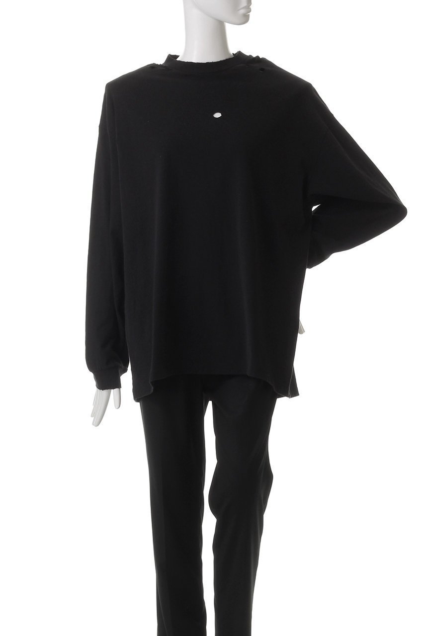 【カナコ サカイ/KANAKO SAKAI】のSHOULDER PADS RIPPED ロングスリーブTシャツ 人気、トレンドファッション・服の通販 founy(ファニー) 　ファッション　Fashion　レディースファッション　WOMEN　トップス・カットソー　Tops/Tshirt　シャツ/ブラウス　Shirts/Blouses　ロング / Tシャツ　T-Shirts　カットソー　Cut and Sewn　シンプル　Simple　スリーブ　Sleeve　ダメージ　Damage　デニム　Denim　フォルム　Form　ボトム　Bottom　ロング　Long　ヴィンテージ　Vintage　other-2|ID: prp329100004431497 ipo3291000000031259507