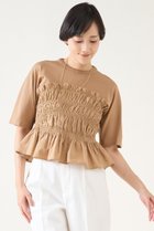 【マルティニーク/martinique】のシャーリングコンビプルオーバー キャメル|ID: prp329100004431509 ipo3291000000032856108