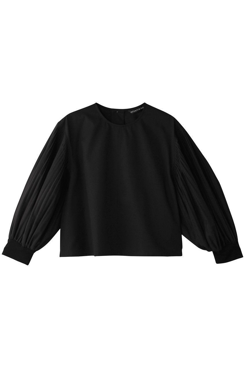【ミズイロ インド/mizuiro ind】のpleats puff slv P/O プルオーバー インテリア・キッズ・メンズ・レディースファッション・服の通販 founy(ファニー) 　ファッション　Fashion　レディースファッション　Fashion for Women　トップス・カットソー　Cut & Sew Tops　シャツ・ブラウス・オフィスカジュアル　Elegant Blouses & Button-Ups　カジュアルプルオーバー・ニットトップス　Pullovers & Knit Tops / Casual Pullovers　シンプル　Simple, Minimal　スリーブ　Sleeve, Long Sleeve / Short Sleeve　トレンド　Trend, Trending Now　プリーツ　Pleats, Pleated　ロング　Long, Long-Length　エレガント 上品　Elegant　black|ID: prp329100004431515 ipo3291000000032852996