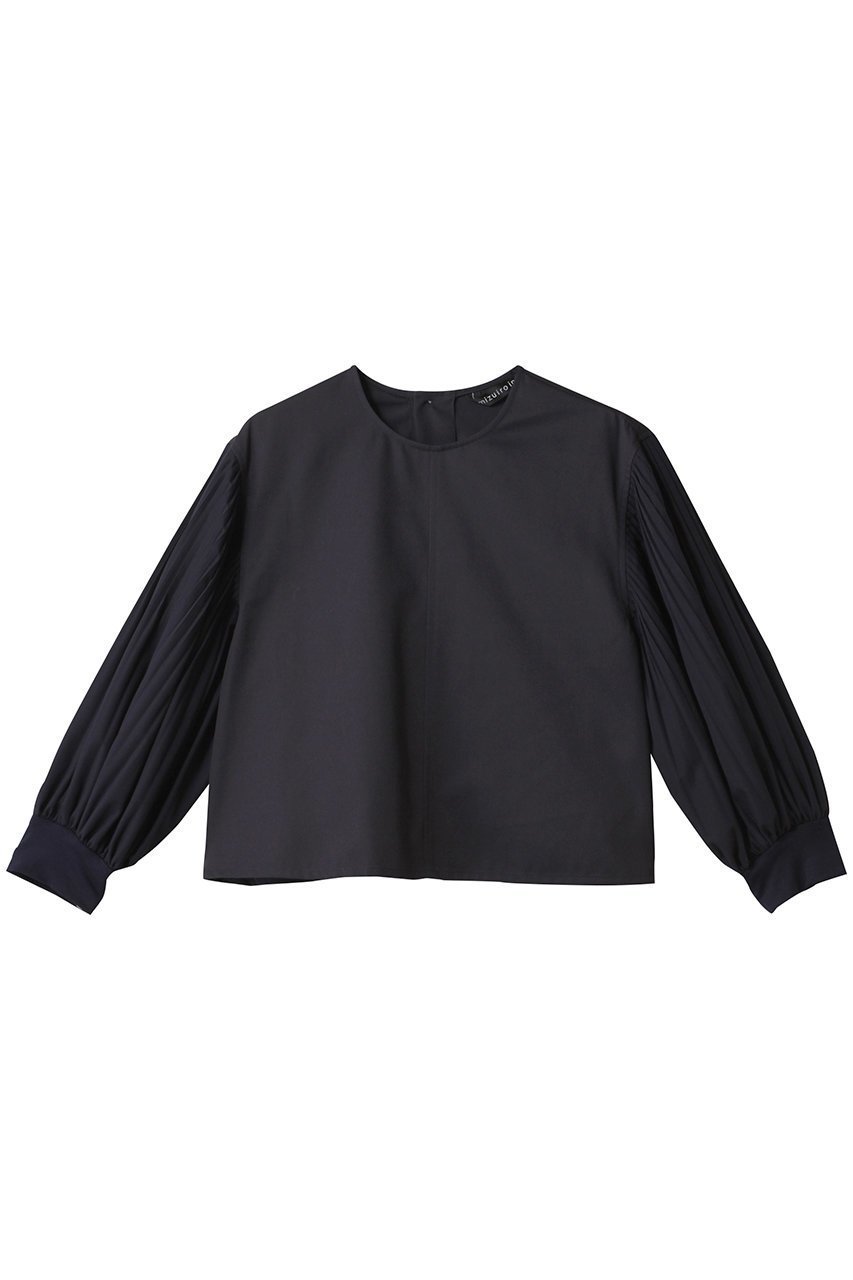 【ミズイロ インド/mizuiro ind】のpleats puff slv P/O プルオーバー インテリア・キッズ・メンズ・レディースファッション・服の通販 founy(ファニー) 　ファッション　Fashion　レディースファッション　Fashion for Women　トップス・カットソー　Cut & Sew Tops　シャツ・ブラウス・オフィスカジュアル　Elegant Blouses & Button-Ups　カジュアルプルオーバー・ニットトップス　Pullovers & Knit Tops / Casual Pullovers　シンプル　Simple, Minimal　スリーブ　Sleeve, Long Sleeve / Short Sleeve　トレンド　Trend, Trending Now　プリーツ　Pleats, Pleated　ロング　Long, Long-Length　エレガント 上品　Elegant　navy|ID: prp329100004431515 ipo3291000000032853001