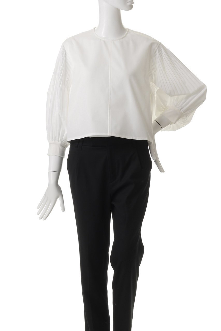【ミズイロ インド/mizuiro ind】のpleats puff slv P/O プルオーバー 人気、トレンドファッション・服の通販 founy(ファニー) 　ファッション　Fashion　レディースファッション　Fashion for Women　トップス・カットソー　Cut & Sew Tops　シャツ・ブラウス・オフィスカジュアル　Elegant Blouses & Button-Ups　カジュアルプルオーバー・ニットトップス　Pullovers & Knit Tops / Casual Pullovers　シンプル　Simple, Minimal　スリーブ　Sleeve, Long Sleeve / Short Sleeve　トレンド　Trend, Trending Now　プリーツ　Pleats, Pleated　ロング　Long, Long-Length　エレガント 上品　Elegant　other-2|ID: prp329100004431515 ipo3291000000032853006