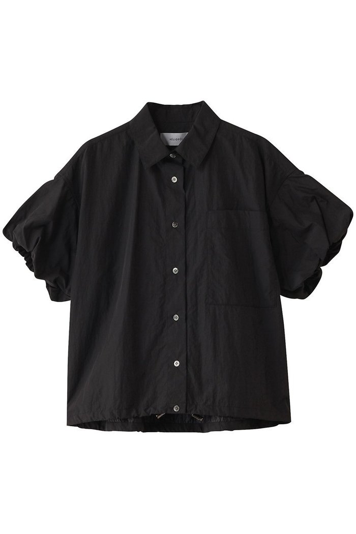 【エリオポール/heliopole】のパフスリーブドローストリングシャツ インテリア・キッズ・メンズ・レディースファッション・服の通販 founy(ファニー) https://founy.com/ ファッション Fashion レディースファッション Fashion for Women トップス・カットソー Cut & Sew Tops シャツ・ブラウス・オフィスカジュアル Elegant Blouses & Button-Ups ショート Short, Short Length シンプル Simple, Minimal スリーブ Sleeve, Long Sleeve / Short Sleeve ドローストリング Drawstring, Pull Cord フェミニン Feminine, Girly |ID: prp329100004431519 ipo3291000000032853032