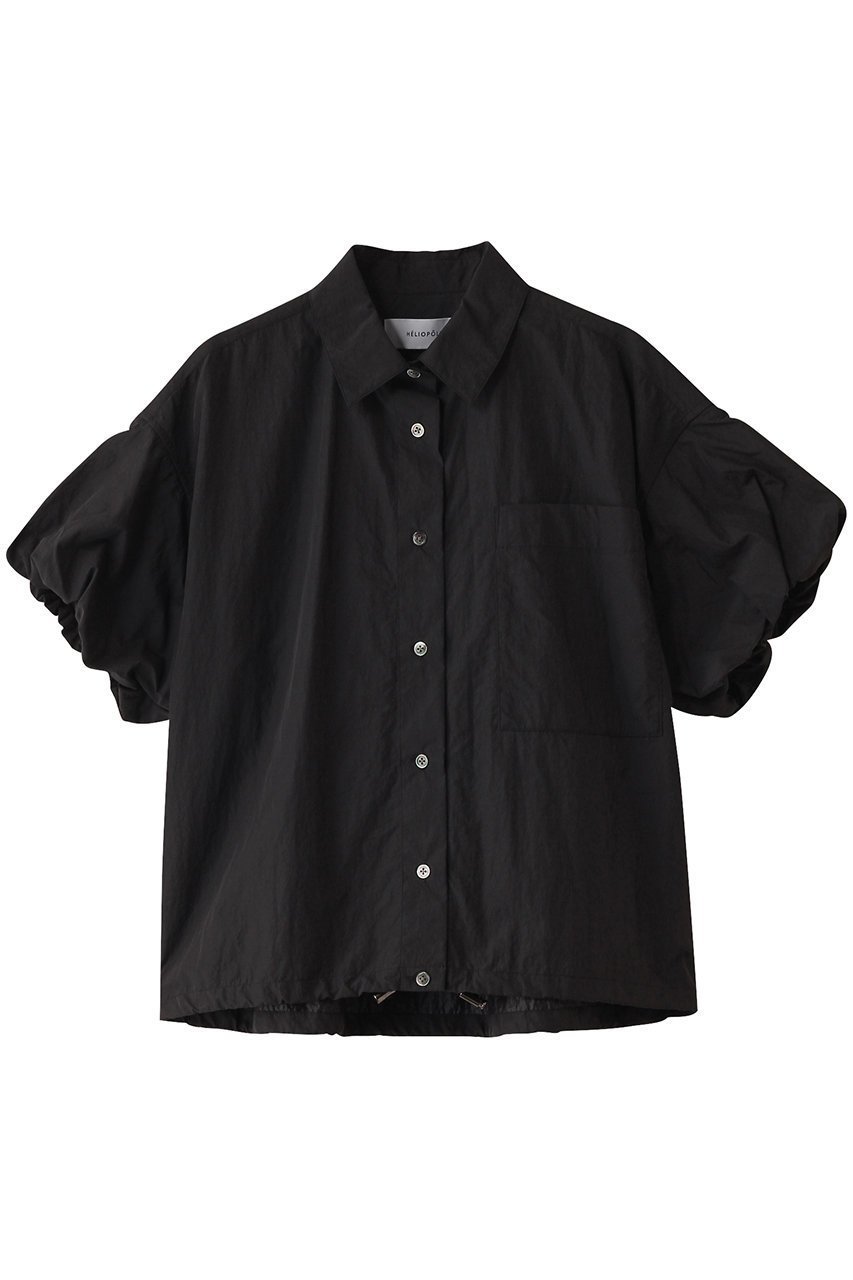 【エリオポール/heliopole】のパフスリーブドローストリングシャツ 人気、トレンドファッション・服の通販 founy(ファニー) 　ファッション　Fashion　レディースファッション　Fashion for Women　トップス・カットソー　Cut & Sew Tops　シャツ・ブラウス・オフィスカジュアル　Elegant Blouses & Button-Ups　ショート　Short, Short Length　シンプル　Simple, Minimal　スリーブ　Sleeve, Long Sleeve / Short Sleeve　ドローストリング　Drawstring, Pull Cord　フェミニン　Feminine, Girly　 other-1|ID: prp329100004431519 ipo3291000000032853032