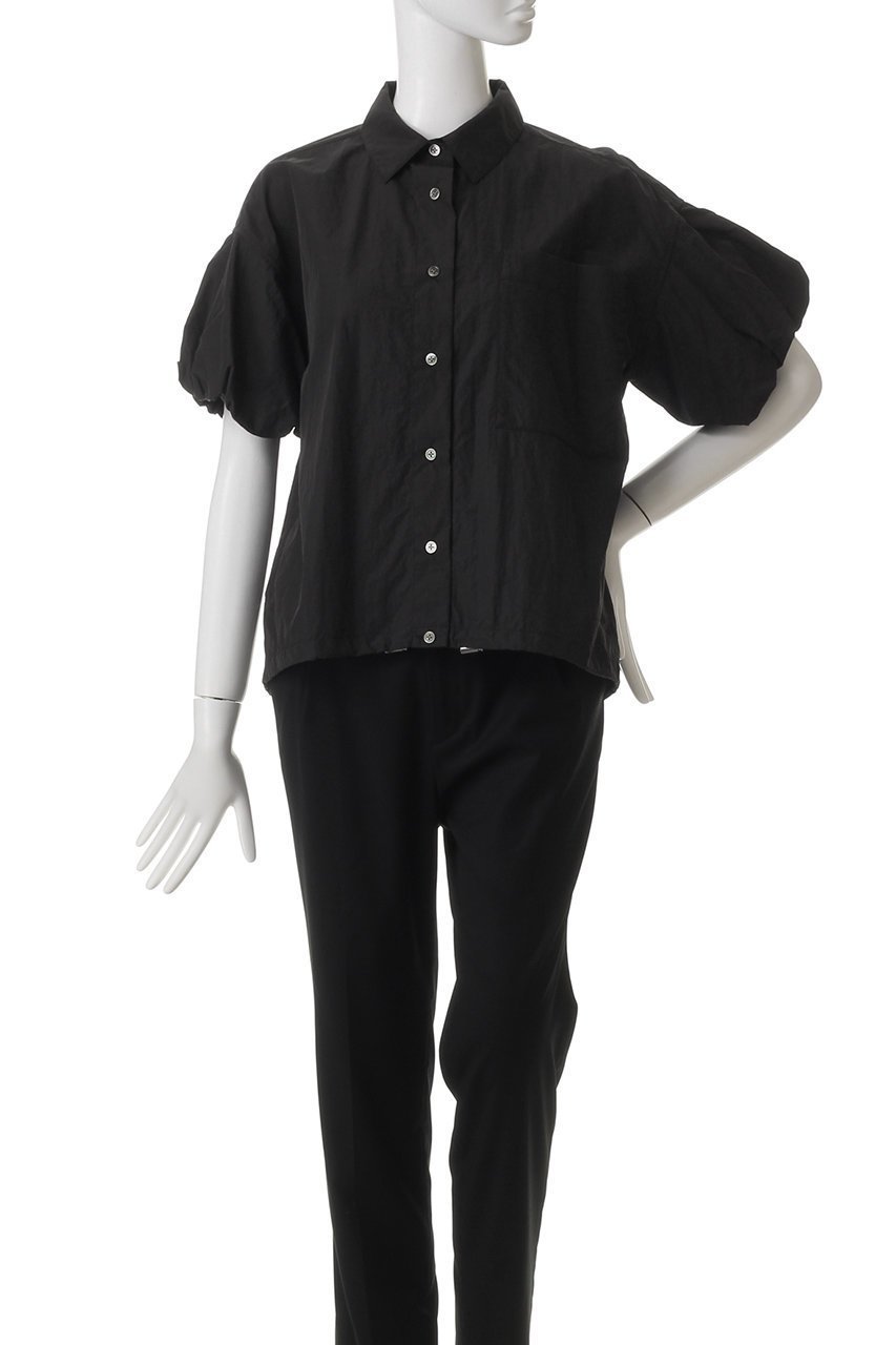 【エリオポール/heliopole】のパフスリーブドローストリングシャツ 人気、トレンドファッション・服の通販 founy(ファニー) 　ファッション　Fashion　レディースファッション　Fashion for Women　トップス・カットソー　Cut & Sew Tops　シャツ・ブラウス・オフィスカジュアル　Elegant Blouses & Button-Ups　ショート　Short, Short Length　シンプル　Simple, Minimal　スリーブ　Sleeve, Long Sleeve / Short Sleeve　ドローストリング　Drawstring, Pull Cord　フェミニン　Feminine, Girly　other-2|ID: prp329100004431519 ipo3291000000032853051