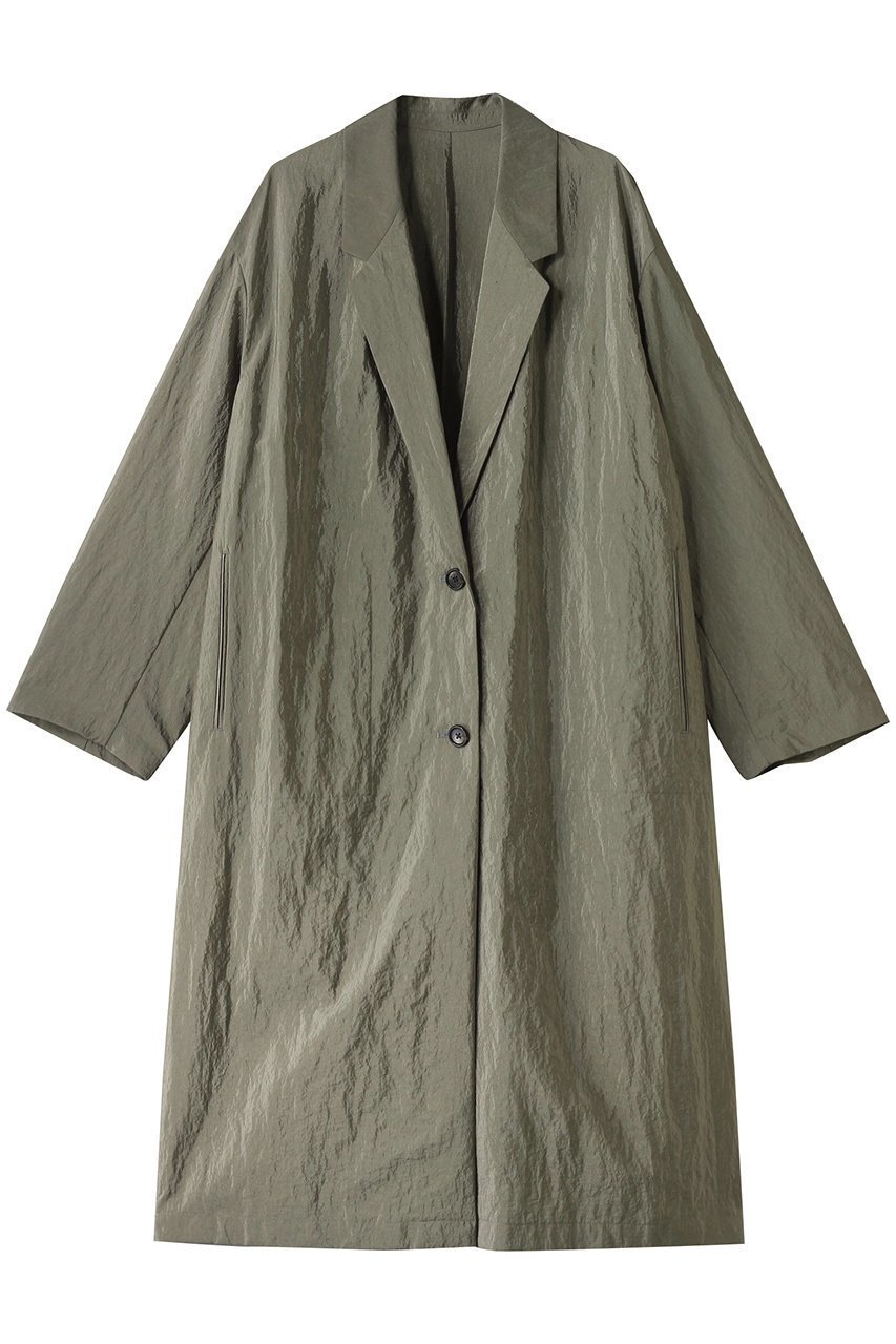 【エリオポール/heliopole】のシャイニーシアーライトコート インテリア・キッズ・メンズ・レディースファッション・服の通販 founy(ファニー) 　ファッション　Fashion　レディースファッション　Fashion for Women　アウター　Coat / Outerwear Collection　コート・ロングコート・ピーコート　Long Coats, Peacoats & More　シアー　Sheer, See-Through　シンプル　Simple, Minimal　リラックス　Relax, Relaxed Fit　ロング　Long, Long-Length　夏　Summer　春　Spring　S/S・春夏　SS, Spring/Summer, Warm Season　カーキ|ID: prp329100004431520 ipo3291000000035064402