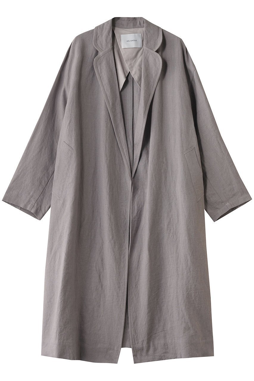 【エリオポール/heliopole】のDUNGAREES リネンロングコート インテリア・キッズ・メンズ・レディースファッション・服の通販 founy(ファニー) ファッション Fashion レディースファッション Fashion for Women アウター Coat / Outerwear Collection コート・ロングコート・ピーコート Long Coats, Peacoats & More シンプル Simple, Minimal リネン Linen, Linen Fabric ロング Long, Long-Length グレー|ID: prp329100004431521 ipo3291000000035333511