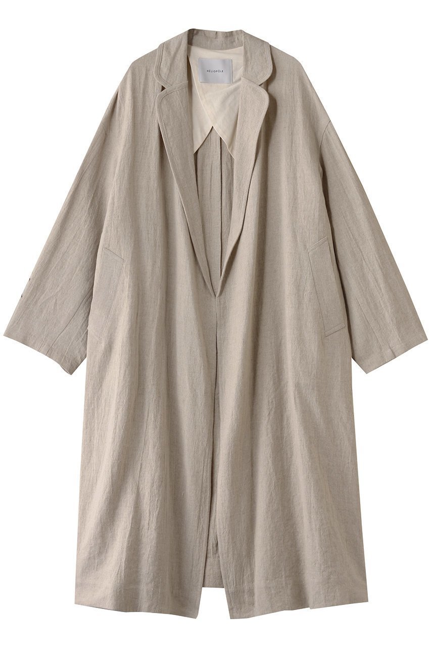 【エリオポール/heliopole】のDUNGAREES リネンロングコート インテリア・キッズ・メンズ・レディースファッション・服の通販 founy(ファニー) ファッション Fashion レディースファッション Fashion for Women アウター Coat / Outerwear Collection コート・ロングコート・ピーコート Long Coats, Peacoats & More シンプル Simple, Minimal リネン Linen, Linen Fabric ロング Long, Long-Length ベージュ|ID: prp329100004431521 ipo3291000000035333512