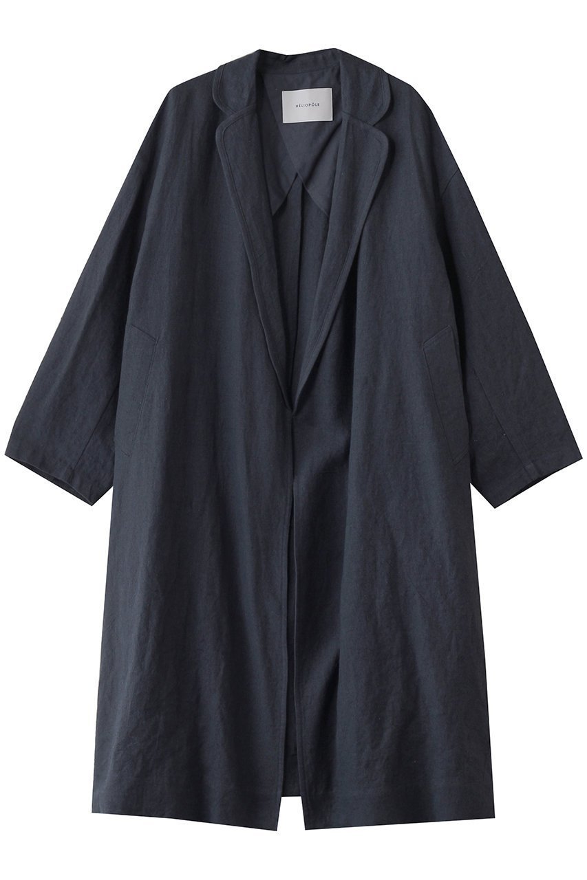 【エリオポール/heliopole】のDUNGAREES リネンロングコート インテリア・キッズ・メンズ・レディースファッション・服の通販 founy(ファニー) ファッション Fashion レディースファッション Fashion for Women アウター Coat / Outerwear Collection コート・ロングコート・ピーコート Long Coats, Peacoats & More シンプル Simple, Minimal リネン Linen, Linen Fabric ロング Long, Long-Length ネイビー|ID: prp329100004431521 ipo3291000000035333513