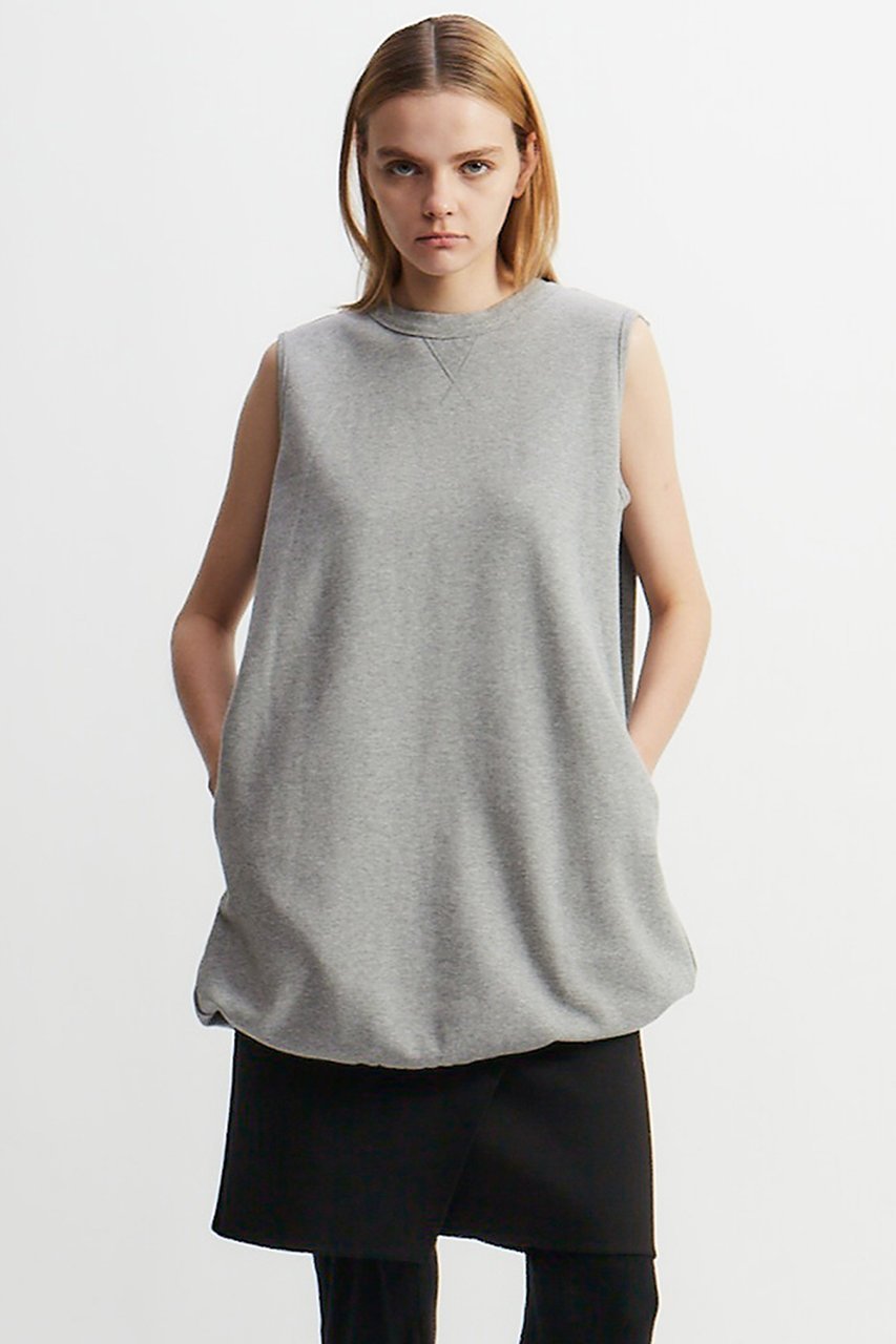 【プレインピープル/PLAIN PEOPLE】のコットン裏毛ノースリーブプルオーバー 人気、トレンドファッション・服の通販 founy(ファニー) 　ファッション　Fashion　レディースファッション　Fashion for Women　トップス・カットソー　Cut & Sew Tops　キャミソール&ノースリーブ　Camisoles & Sleeveless Tops　シャツ・ブラウス・オフィスカジュアル　Elegant Blouses & Button-Ups　ロングTシャツ・Tシャツ　Longline T-Shirts & Tees　カジュアルプルオーバー・ニットトップス　Pullovers & Knit Tops / Casual Pullovers　カットソー・ベーシックTシャツ　Cut-and-Sewn Tops / Stretch Tees & Basics　ショート　Short, Short Length　シンプル　Simple, Minimal　スリーブ　Sleeve, Long Sleeve / Short Sleeve　ノースリーブ　Sleeveless, No-Sleeve　other-6|ID: prp329100004431528 ipo3291000000032706680