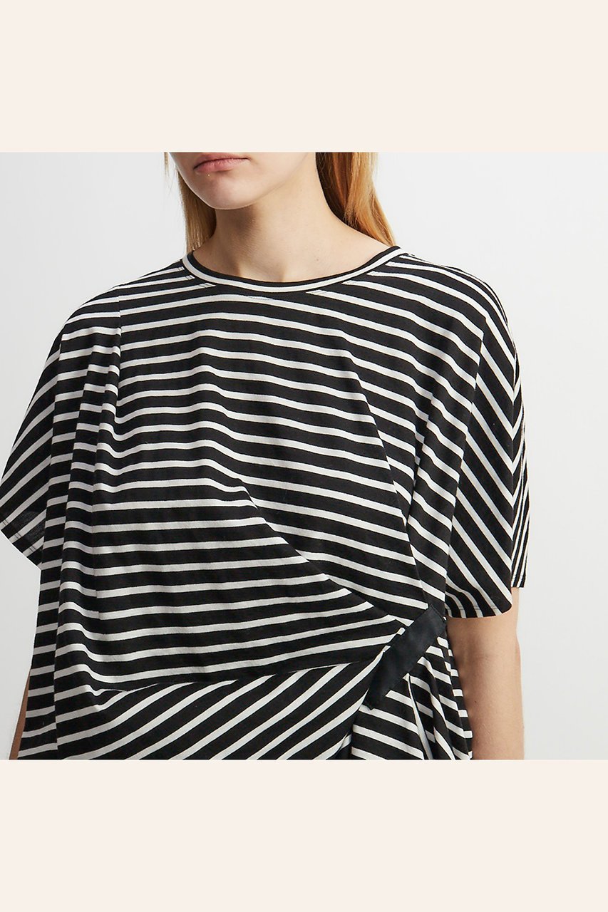 【プレインピープル/PLAIN PEOPLE】のピュアオーガニックジャージーボーダードレーププルオーバー 人気、トレンドファッション・服の通販 founy(ファニー) 　ファッション　Fashion　レディースファッション　WOMEN　トップス・カットソー　Tops/Tshirt　シャツ/ブラウス　Shirts/Blouses　ロング / Tシャツ　T-Shirts　プルオーバー　Pullover　カットソー　Cut and Sewn　おすすめ　Recommend　ショート　Short　スリーブ　Sleeve　チュニック　Tunic　ドレープ　Drape　other-3|ID: prp329100004431534 ipo3291000000031259718