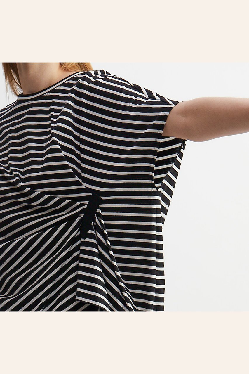 【プレインピープル/PLAIN PEOPLE】のピュアオーガニックジャージーボーダードレーププルオーバー 人気、トレンドファッション・服の通販 founy(ファニー) 　ファッション　Fashion　レディースファッション　WOMEN　トップス・カットソー　Tops/Tshirt　シャツ/ブラウス　Shirts/Blouses　ロング / Tシャツ　T-Shirts　プルオーバー　Pullover　カットソー　Cut and Sewn　おすすめ　Recommend　ショート　Short　スリーブ　Sleeve　チュニック　Tunic　ドレープ　Drape　other-4|ID: prp329100004431534 ipo3291000000031259720