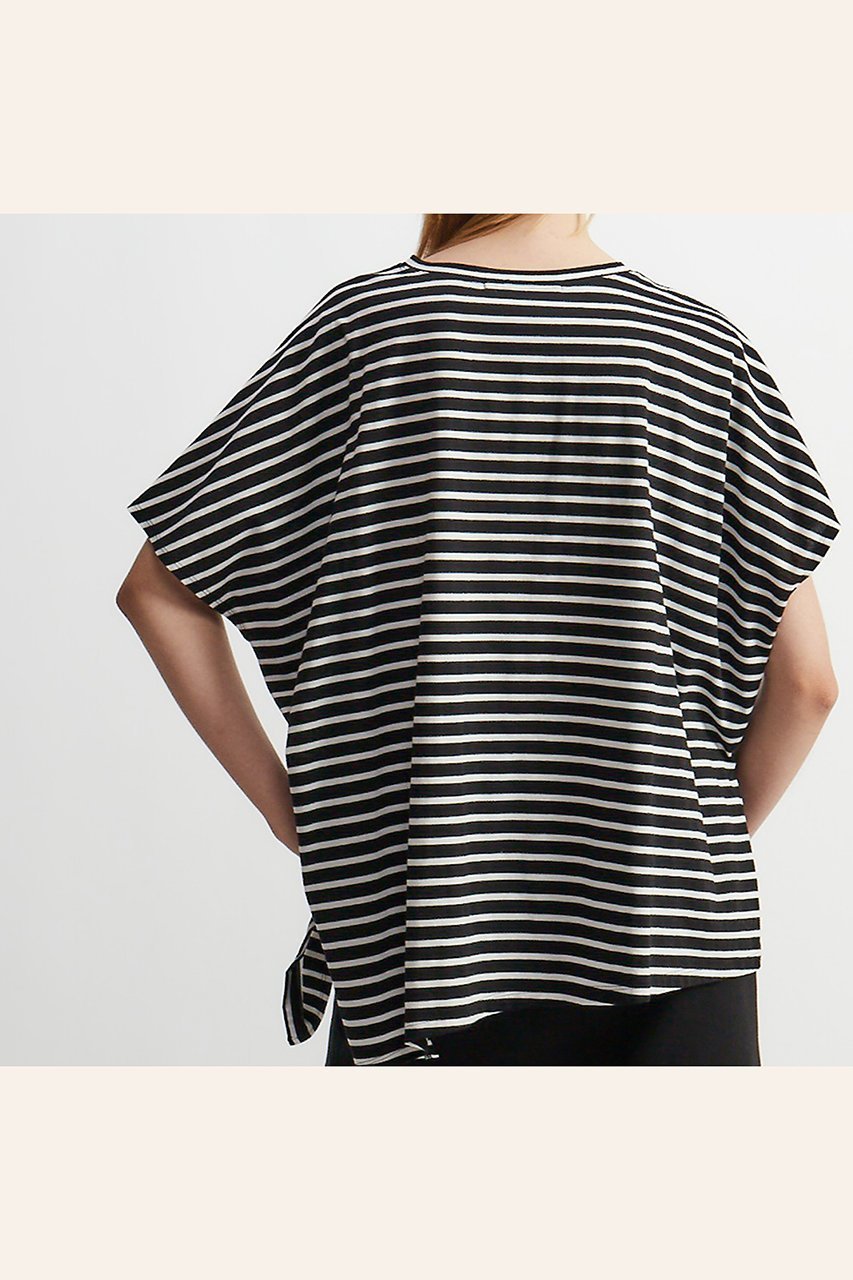 【プレインピープル/PLAIN PEOPLE】のピュアオーガニックジャージーボーダードレーププルオーバー 人気、トレンドファッション・服の通販 founy(ファニー) 　ファッション　Fashion　レディースファッション　WOMEN　トップス・カットソー　Tops/Tshirt　シャツ/ブラウス　Shirts/Blouses　ロング / Tシャツ　T-Shirts　プルオーバー　Pullover　カットソー　Cut and Sewn　おすすめ　Recommend　ショート　Short　スリーブ　Sleeve　チュニック　Tunic　ドレープ　Drape　other-5|ID: prp329100004431534 ipo3291000000031327231