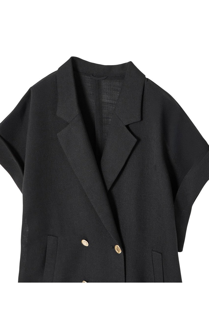 【アナイ/ANAYI】のカラミリネンライクフレンチスリーブ ジャケット 人気、トレンドファッション・服の通販 founy(ファニー) 　ファッション　Fashion　レディースファッション　WOMEN　アウター　Coat Outerwear　ジャケット　Jackets　カーディガン　Cardigan　ジャケット　Jacket　スリーブ　Sleeve　チュニック　Tunic　メタル　Metal　リネン　Linen　リラックス　Relax　other-3|ID: prp329100004431538 ipo3291000000031259742