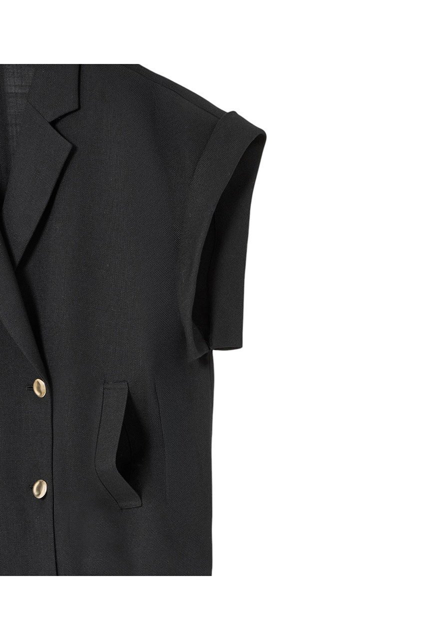 【アナイ/ANAYI】のカラミリネンライクフレンチスリーブ ジャケット 人気、トレンドファッション・服の通販 founy(ファニー) 　ファッション　Fashion　レディースファッション　WOMEN　アウター　Coat Outerwear　ジャケット　Jackets　カーディガン　Cardigan　ジャケット　Jacket　スリーブ　Sleeve　チュニック　Tunic　メタル　Metal　リネン　Linen　リラックス　Relax　other-4|ID: prp329100004431538 ipo3291000000031259744
