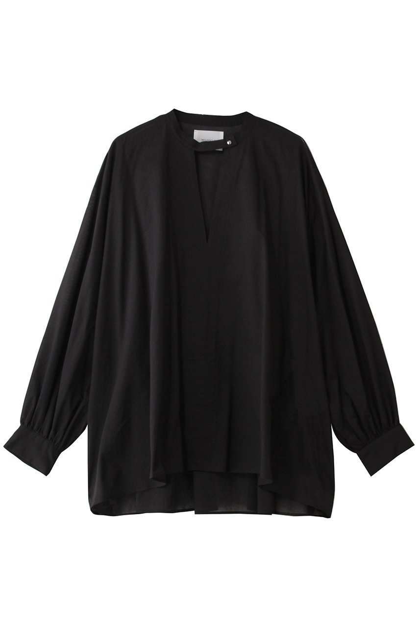 【ミディウミソリッド/MIDIUMISOLID】のstand collar skipper shirt.S シャツ インテリア・キッズ・メンズ・レディースファッション・服の通販 founy(ファニー) 　ファッション　Fashion　レディースファッション　Fashion for Women　トップス・カットソー　Cut & Sew Tops　シャツ・ブラウス・オフィスカジュアル　Elegant Blouses & Button-Ups　シンプル　Simple, Minimal　スキッパー　Skipper, Open Collar　スタンド　Stand Collar, Upright Stand　スリーブ　Sleeve, Long Sleeve / Short Sleeve　ロング　Long, Long-Length　夏　Summer　春　Spring　S/S・春夏　SS, Spring/Summer, Warm Season　black|ID: prp329100004431540 ipo3291000000032852816