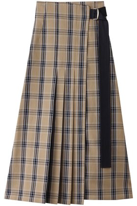 【ブラミンク/BLAMINK】のチェックプリーツスカート 人気、トレンドファッション・服の通販 founy(ファニー) ファッション Fashion レディースファッション Fashion for Women スカート Skirts プリーツスカート / 上品フェミニンスタイル Pleated Skirts フロント Front, Front Design プリーツ Pleats, Pleated ラップ Wrap, Wrap Design エレガント 上品 Elegant |ID:prp329100004431548