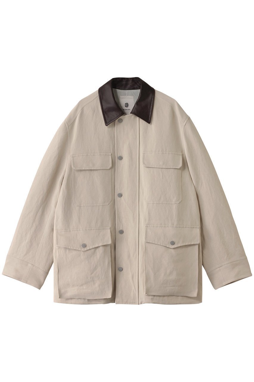 【ブラミンク/BLAMINK】のコットンジップブルゾン インテリア・キッズ・メンズ・レディースファッション・服の通販 founy(ファニー) 　ファッション　Fashion　レディースファッション　Fashion for Women　アウター　Coat / Outerwear Collection　レディースジャケット・軽アウター　Jackets　ブルゾンジャケット・スポーティアウター　Blouson Jackets　ジャケット　Jacket, Outerwear　ドローコード　Drawcord, Drawstring Cord　フォルム　Silhouette, Form　ブルゾン　Blouson, Bomber Jacket　ポケット　Pocket, Pocket Detail　リネン　Linen, Linen Fabric　ベージュ|ID: prp329100004431554 ipo3291000000033138523