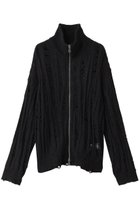 【メゾンスペシャル/MAISON SPECIAL】の【UNISEX】針抜きダメージジップアップニットブルゾン BLK(ブラック)|ID: prp329100004431563 ipo3291000000032960105