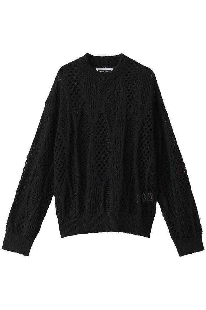 【メゾンスペシャル/MAISON SPECIAL】の【UNISEX】メッシュ柄インターシャクルーネックPO インテリア・キッズ・メンズ・レディースファッション・服の通販 founy(ファニー) https://founy.com/ ファッション Fashion レディースファッション WOMEN トップス・カットソー Tops/Tshirt ニット Knit Tops プルオーバー Pullover ユニセックス Unisex メッシュ Mesh |ID: prp329100004431564 ipo3291000000030951610