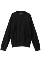 【メゾンスペシャル/MAISON SPECIAL】の【UNISEX】メッシュ柄インターシャクルーネックPO BLK(ブラック)|ID: prp329100004431564 ipo3291000000032941890