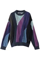 【メゾンスペシャル/MAISON SPECIAL】の【UNISEX】メッシュ柄インターシャクルーネックPO MLT1(マルチカラー)|ID: prp329100004431564 ipo3291000000032941898