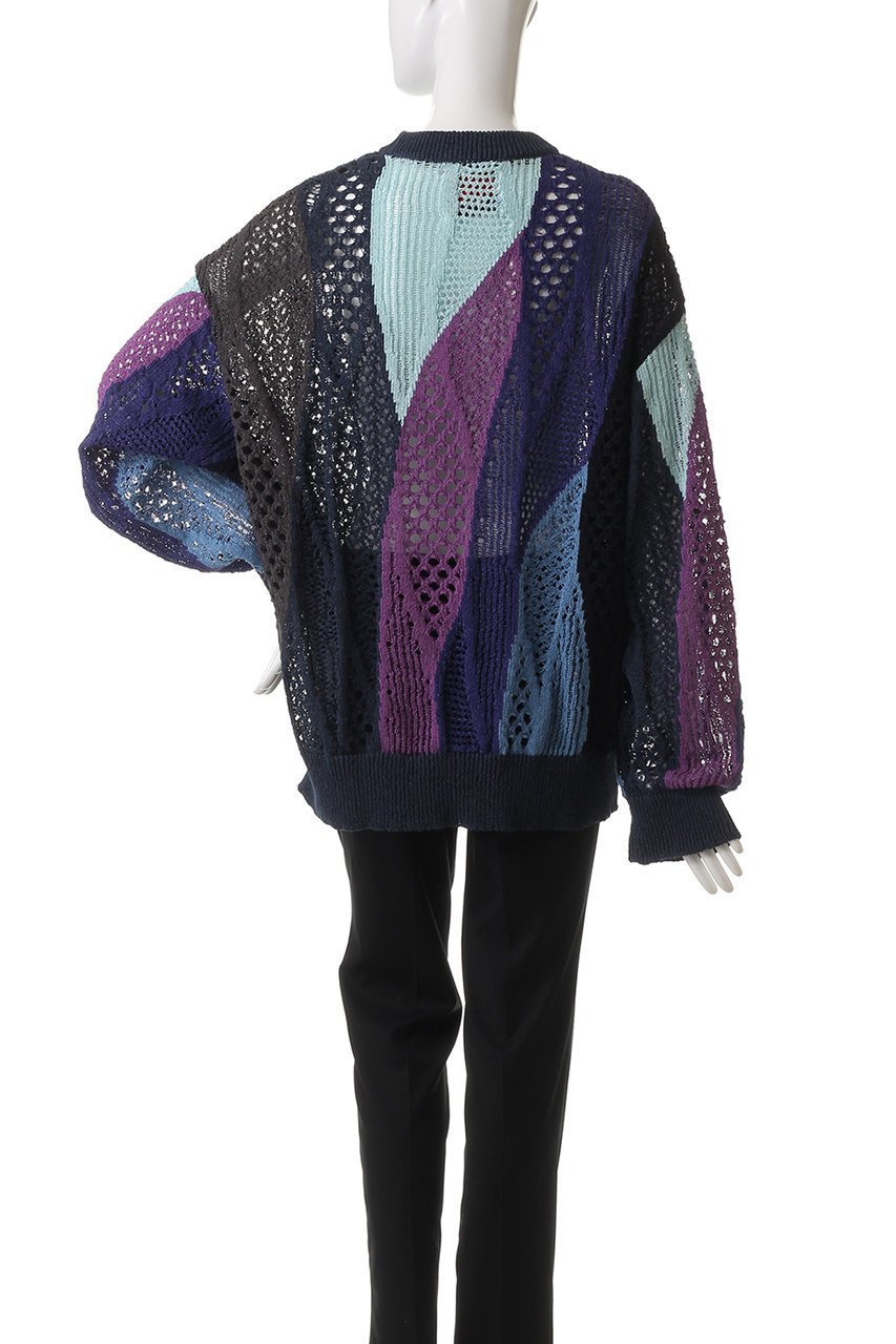 【メゾンスペシャル/MAISON SPECIAL】の【UNISEX】メッシュ柄インターシャクルーネックPO 人気、トレンドファッション・服の通販 founy(ファニー) 　ファッション　Fashion　レディースファッション　Fashion for Women　トップス・カットソー　Cut & Sew Tops　ニット　Knit Tops & Sweaters　カジュアルプルオーバー・ニットトップス　Pullovers & Knit Tops / Casual Pullovers　ユニセックス　Unisex, Genderless　メッシュ　Mesh, Net Fabric　other-4|ID: prp329100004431564 ipo3291000000032941923