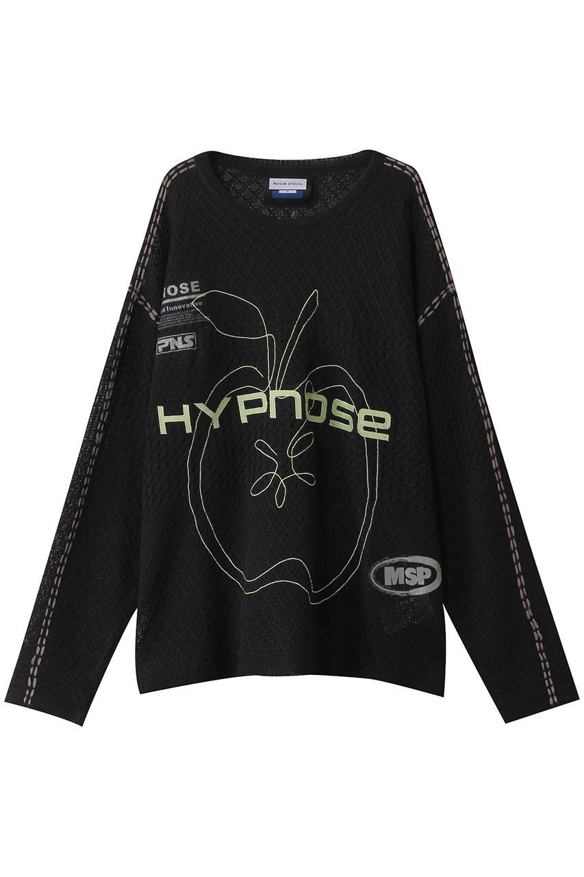 【メゾンスペシャル/MAISON SPECIAL】の【UNISEX】HYPNOSE刺しゅうメッシュニット 人気、トレンドファッション・服の通販 founy(ファニー) 　ファッション　Fashion　レディースファッション　WOMEN　トップス・カットソー　Tops/Tshirt　ニット　Knit Tops　プルオーバー　Pullover　ユニセックス　Unisex　おすすめ　Recommend　インナー　Inner　デニム　Denim　メッシュ　Mesh　リラックス　Relax　ワイド　Wide　夏　Summer　NEW・新作・新着・新入荷　New Arrivals　春　Spring　S/S・春夏　Ss・Spring/Summer　 other-1|ID: prp329100004431565 ipo3291000000030951613