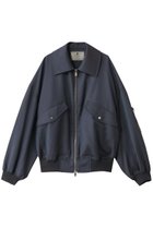 【メゾンスペシャル/MAISON SPECIAL】の【UNISEX】48/2 4色シャンブレーウール襟付きブルゾン L.BLU(ライトブルー)|ID: prp329100004431566 ipo3291000000032960147