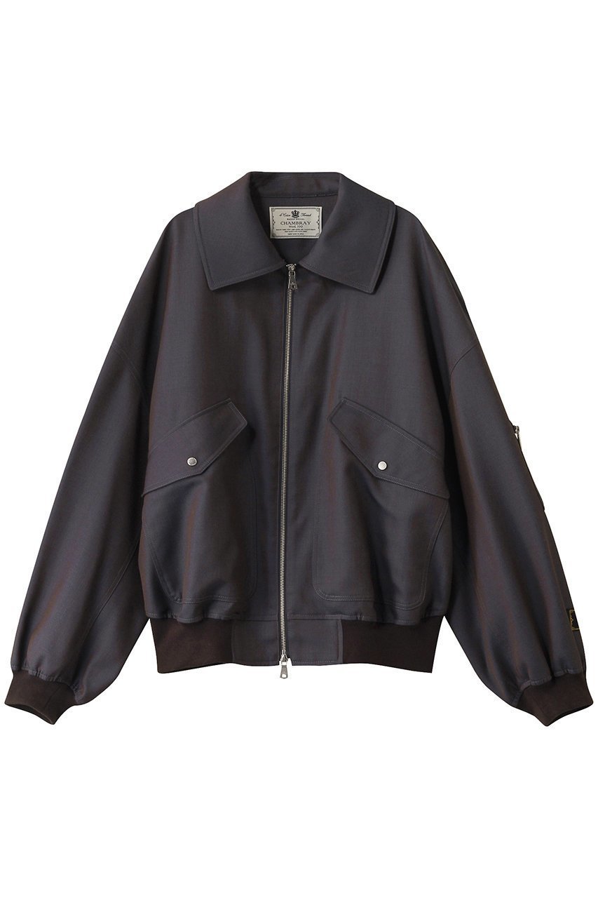 【メゾンスペシャル/MAISON SPECIAL】の【UNISEX】48/2 4色シャンブレーウール襟付きブルゾン インテリア・キッズ・メンズ・レディースファッション・服の通販 founy(ファニー) 　ファッション　Fashion　レディースファッション　Fashion for Women　アウター　Coat / Outerwear Collection　レディースジャケット・軽アウター　Jackets　ブルゾンジャケット・スポーティアウター　Blouson Jackets　ユニセックス　Unisex, Genderless　ジャケット　Jacket, Outerwear　ブルゾン　Blouson, Bomber Jacket　ポケット　Pocket, Pocket Detail　エレガント 上品　Elegant　BLU(ブルー)|ID: prp329100004431566 ipo3291000000035490437