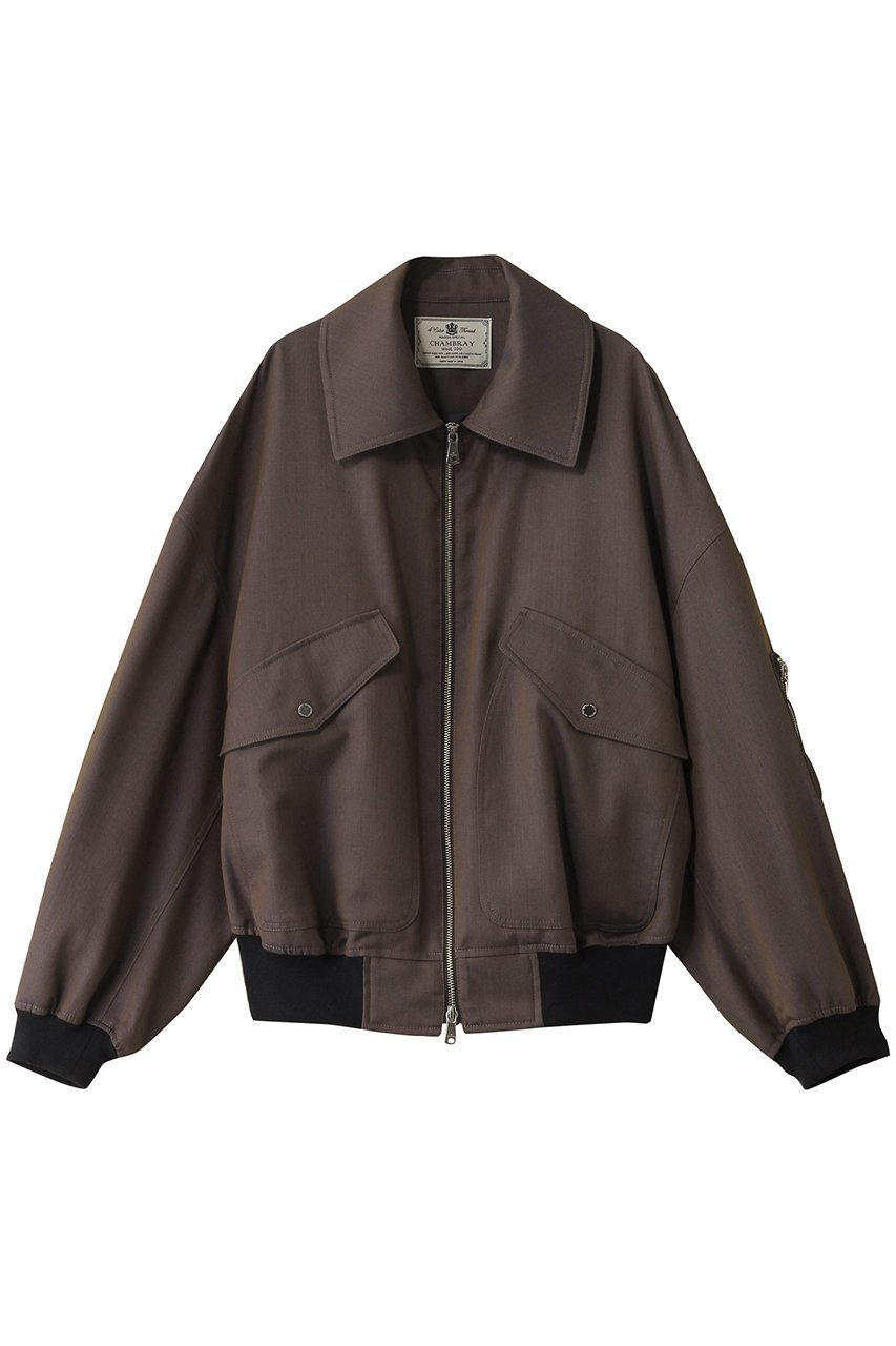 【メゾンスペシャル/MAISON SPECIAL】の【UNISEX】48/2 4色シャンブレーウール襟付きブルゾン インテリア・キッズ・メンズ・レディースファッション・服の通販 founy(ファニー) 　ファッション　Fashion　レディースファッション　Fashion for Women　アウター　Coat / Outerwear Collection　レディースジャケット・軽アウター　Jackets　ブルゾンジャケット・スポーティアウター　Blouson Jackets　ユニセックス　Unisex, Genderless　ジャケット　Jacket, Outerwear　ブルゾン　Blouson, Bomber Jacket　ポケット　Pocket, Pocket Detail　エレガント 上品　Elegant　GRY(グレー)|ID: prp329100004431566 ipo3291000000035490438