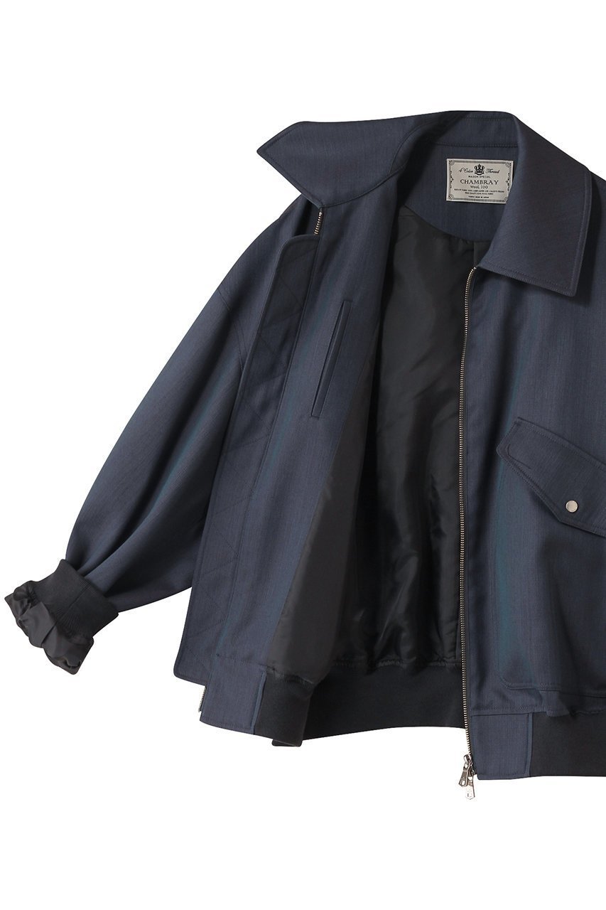 【メゾンスペシャル/MAISON SPECIAL】の【UNISEX】48/2 4色シャンブレーウール襟付きブルゾン 人気、トレンドファッション・服の通販 founy(ファニー) 　ファッション　Fashion　レディースファッション　Fashion for Women　アウター　Coat / Outerwear Collection　レディースジャケット・軽アウター　Jackets　ブルゾンジャケット・スポーティアウター　Blouson Jackets　ユニセックス　Unisex, Genderless　ジャケット　Jacket, Outerwear　ブルゾン　Blouson, Bomber Jacket　ポケット　Pocket, Pocket Detail　エレガント 上品　Elegant　other-6|ID: prp329100004431566 ipo3291000000035490446