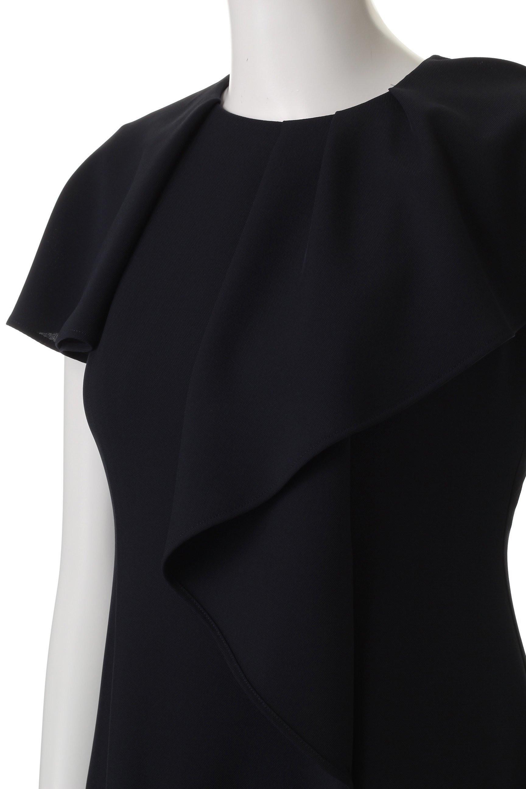 【アナイ/ANAYI】のカラミラッフルワンピース 人気、トレンドファッション・服の通販 founy(ファニー) 　ファッション　Fashion　レディースファッション　Fashion for Women　ワンピース　Dresses　チュニック　Tunic Tops & Dresses　アシンメトリー　Asymmetrical Style　エレガント 上品　Elegant　シェイプ　Shape, Slim Fit　チュニック　Tunic, Long Top　フロント　Front, Front Design　ラッフル　Ruffle, Frill　ロング　Long, Long-Length　other-5|ID: prp329100004431573 ipo3291000000032865157