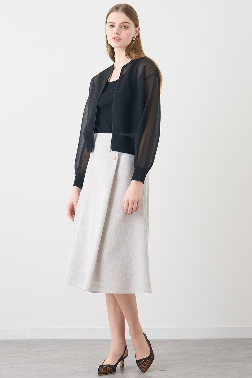 【アナイ/ANAYI】のカラミリネンライクアシメタックスカート 人気、トレンドファッション・服の通販 founy(ファニー) 　ファッション　Fashion　レディースファッション　WOMEN　スカート　Skirt　フレア　Flare　メタル　Metal　ラップ　Wrap　リネン　Linen　再入荷　Restock/Back In Stock/Re Arrival　other-3|ID: prp329100004431574 ipo3291000000031259940