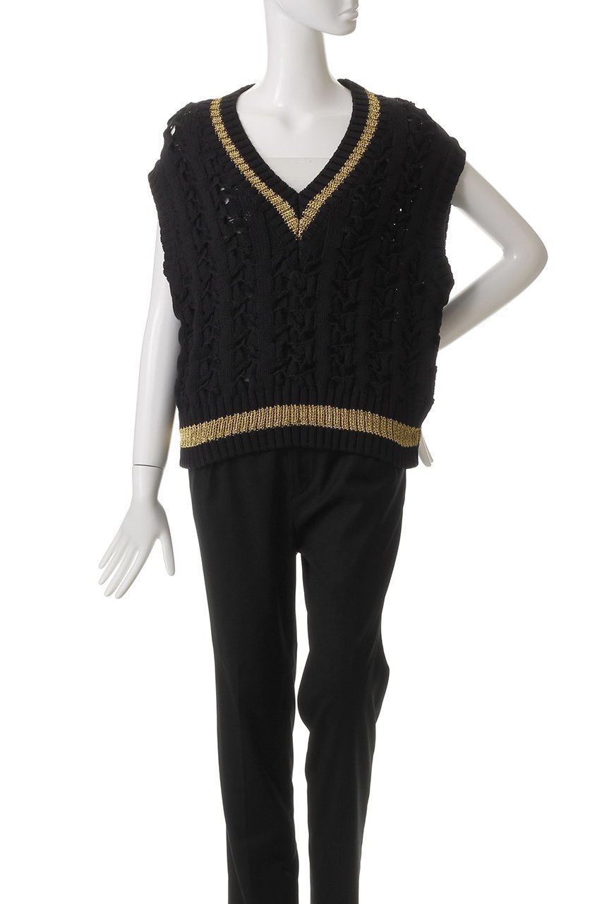 【ヒューエルミュージアム/hueLe Museum】の【STUMBLY】バルキーチルデンニットベスト 人気、トレンドファッション・服の通販 founy(ファニー) 　ファッション　Fashion　レディースファッション　WOMEN　トップス・カットソー　Tops/Tshirt　ニット　Knit Tops　ベスト/ジレ　Gilets/Vests　プルオーバー　Pullover　カットソー　Cut And Sew　エレガント 上品　Elegant　other-2|ID: prp329100004431577 ipo3291000000031259954