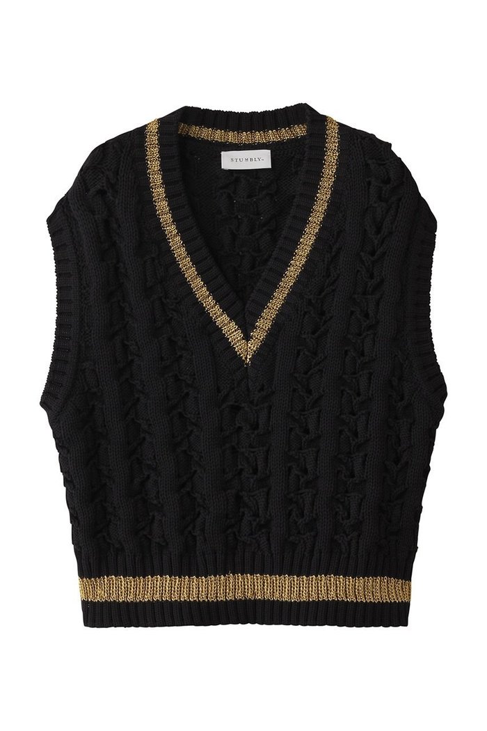 【ヒューエルミュージアム/hueLe Museum】の【STUMBLY】Bulky Tilden Knit Vest インテリア・キッズ・メンズ・レディースファッション・服の通販 founy(ファニー) https://founy.com/ ファッション Fashion レディースファッション Fashion for Women トップス・カットソー Cut & Sew Tops ニット Knit Tops & Sweaters ベスト&ジレ / 重ね着スタイル Vests & Gilets カジュアルプルオーバー・ニットトップス Pullovers & Knit Tops / Casual Pullovers カットソー Cut and Sewn Top エレガント 上品 Elegant |ID: prp329100004431577 ipo3291000000035083505