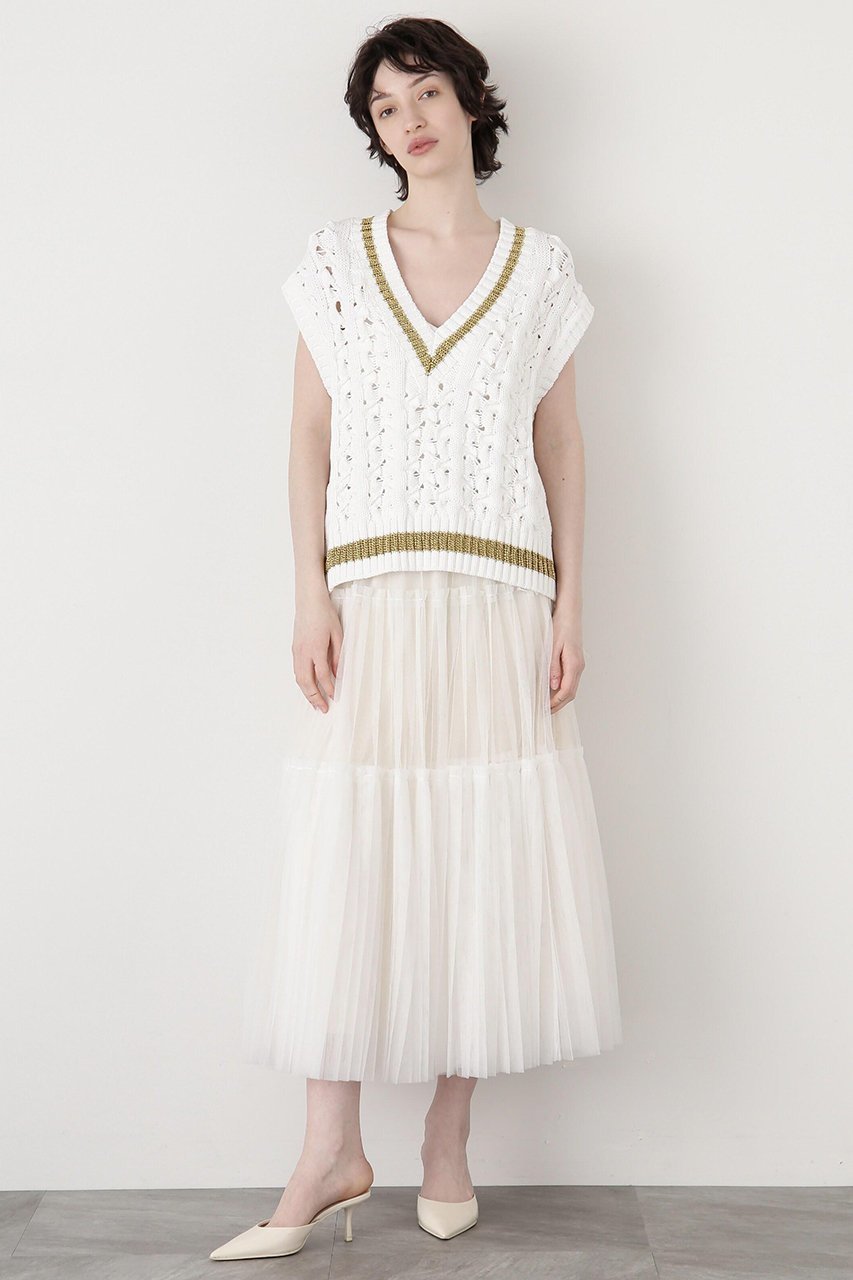 【ヒューエルミュージアム/hueLe Museum】の【STUMBLY】Bulky Tilden Knit Vest 人気、トレンドファッション・服の通販 founy(ファニー) 　ファッション　Fashion　レディースファッション　Fashion for Women　トップス・カットソー　Cut & Sew Tops　ニット　Knit Tops & Sweaters　ベスト&ジレ / 重ね着スタイル　Vests & Gilets　カジュアルプルオーバー・ニットトップス　Pullovers & Knit Tops / Casual Pullovers　カットソー　Cut and Sewn Top　エレガント 上品　Elegant　other-3|ID: prp329100004431577 ipo3291000000035083510