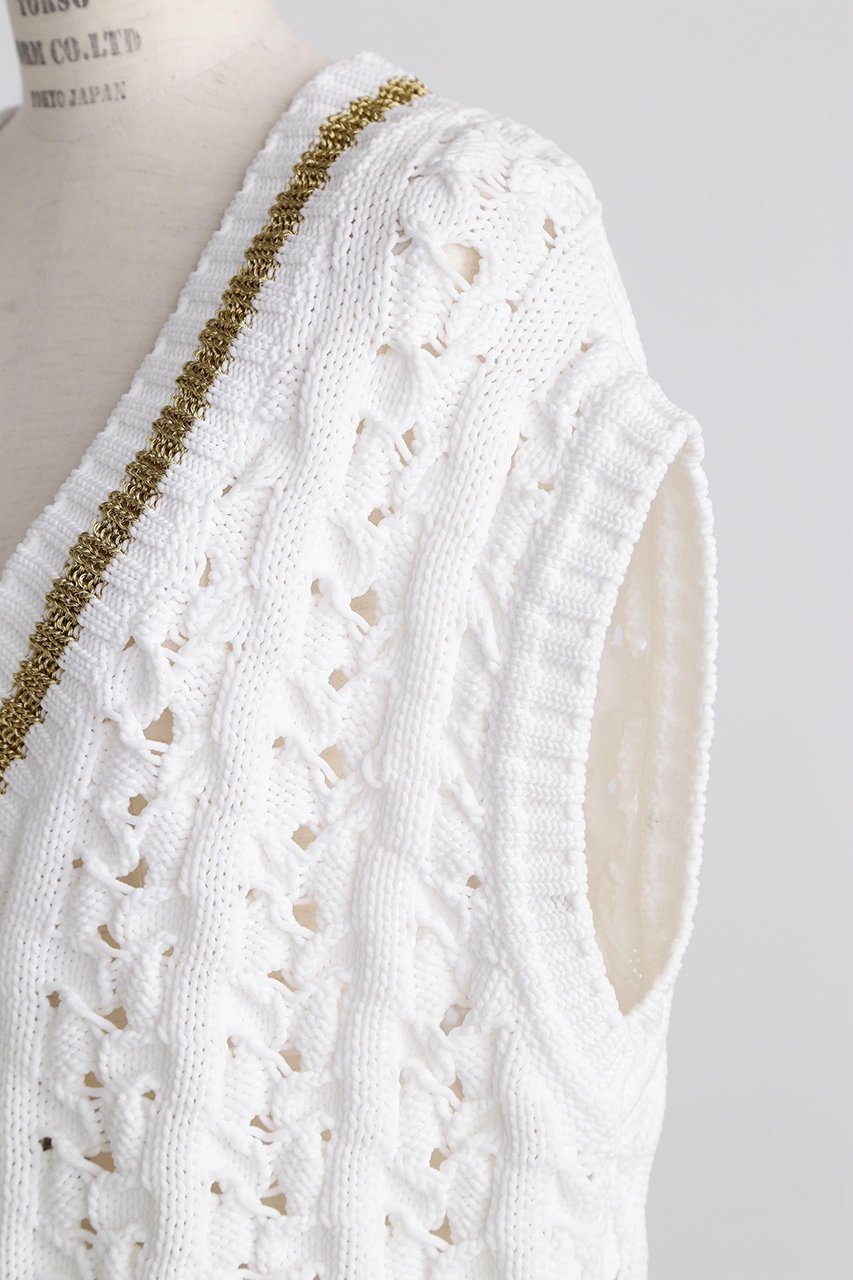 【ヒューエルミュージアム/hueLe Museum】の【STUMBLY】Bulky Tilden Knit Vest 人気、トレンドファッション・服の通販 founy(ファニー) 　ファッション　Fashion　レディースファッション　Fashion for Women　トップス・カットソー　Cut & Sew Tops　ニット　Knit Tops & Sweaters　ベスト&ジレ / 重ね着スタイル　Vests & Gilets　カジュアルプルオーバー・ニットトップス　Pullovers & Knit Tops / Casual Pullovers　カットソー　Cut and Sewn Top　エレガント 上品　Elegant　other-6|ID: prp329100004431577 ipo3291000000035083513