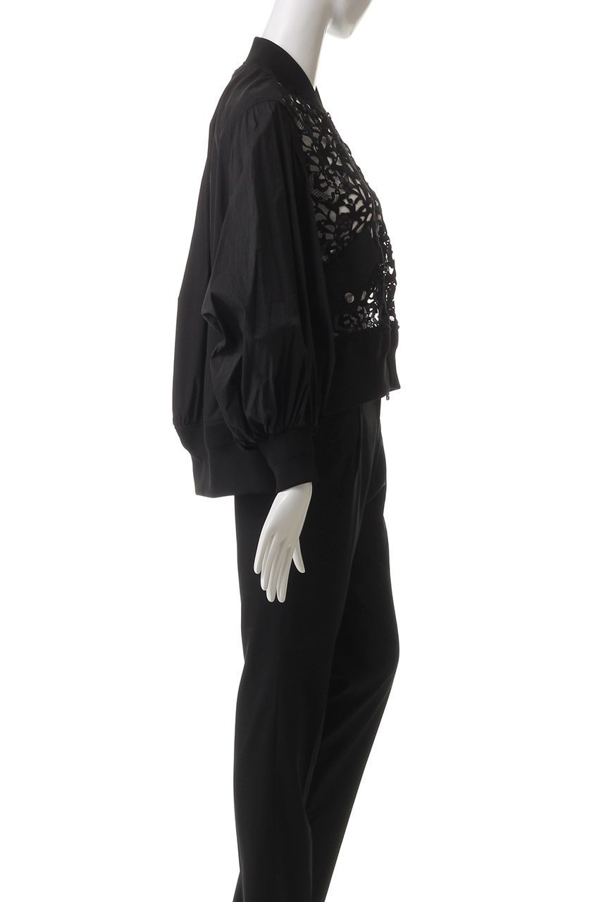 【ヒューエルミュージアム/hueLe Museum】の【STUMBLY】Lace Combi Sheer Sleeve MA-1 人気、トレンドファッション・服の通販 founy(ファニー) 　ファッション　Fashion　レディースファッション　Fashion for Women　アウター　Coat / Outerwear Collection　レディースジャケット・軽アウター　Jackets　MA-1ジャケット　MA-1 Bomber Jackets / Flight Jackets　インナー　Innerwear　エレガント 上品　Elegant　シンプル　Simple, Minimal　ジャケット　Jacket, Outerwear　スリーブ　Sleeve, Long Sleeve / Short Sleeve　デニム　Denim, Jeans Material　トレンド　Trend, Trending Now　フロント　Front, Front Design　レース　Lace, Lace Fabric　other-3|ID: prp329100004431579 ipo3291000000035825825