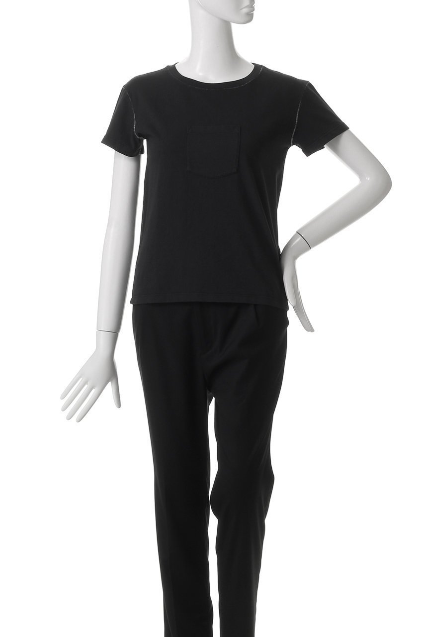 【エムエム6 メゾン マルタン マルジェラ/MM6 Maison Martin Margiela】のフロントミニポケットTシャツ 人気、トレンドファッション・服の通販 founy(ファニー) 　ファッション　Fashion　レディースファッション　Fashion for Women　トップス・カットソー　Cut & Sew Tops　シャツ・ブラウス・オフィスカジュアル　Elegant Blouses & Button-Ups　ロングTシャツ・Tシャツ　Longline T-Shirts & Tees　カットソー・ベーシックTシャツ　Cut-and-Sewn Tops / Stretch Tees & Basics　コンパクト　Compact, Small Size　ショート　Short, Short Length　シンプル　Simple, Minimal　スリーブ　Sleeve, Long Sleeve / Short Sleeve　トレンド　Trend, Trending Now　フロント　Front, Front Design　ボトム　Bottoms, Lower Wear　ポケット　Pocket, Pocket Detail　other-2|ID: prp329100004433046 ipo3291000000032864396