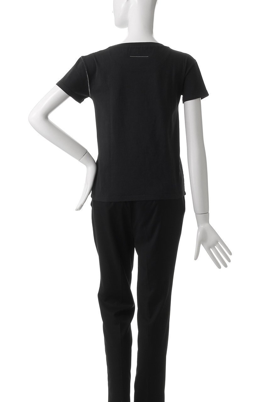 【エムエム6 メゾン マルタン マルジェラ/MM6 Maison Martin Margiela】のフロントミニポケットTシャツ 人気、トレンドファッション・服の通販 founy(ファニー) 　ファッション　Fashion　レディースファッション　Fashion for Women　トップス・カットソー　Cut & Sew Tops　シャツ・ブラウス・オフィスカジュアル　Elegant Blouses & Button-Ups　ロングTシャツ・Tシャツ　Longline T-Shirts & Tees　カットソー・ベーシックTシャツ　Cut-and-Sewn Tops / Stretch Tees & Basics　コンパクト　Compact, Small Size　ショート　Short, Short Length　シンプル　Simple, Minimal　スリーブ　Sleeve, Long Sleeve / Short Sleeve　トレンド　Trend, Trending Now　フロント　Front, Front Design　ボトム　Bottoms, Lower Wear　ポケット　Pocket, Pocket Detail　other-4|ID: prp329100004433046 ipo3291000000032864406